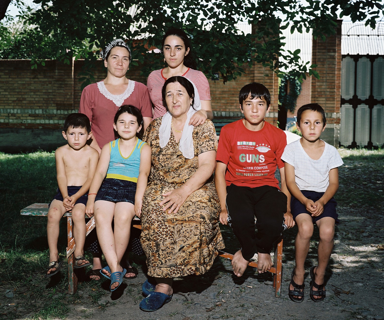 The parents of Khava Gaisanova (center front) from Chermen were deported to Astana, Kazakhstan in 1944. Khava was born there in 1955. Here parents stayed there. Khava 'returned' to Chermen when she became 18 years old.